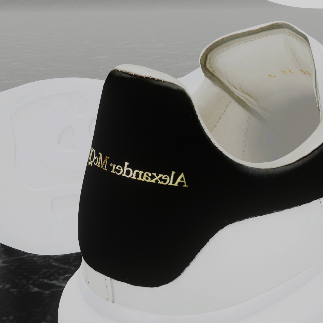 ALEXANDER MCQUEEN 3D SHOES - WHITE Low-poly 3D model_10