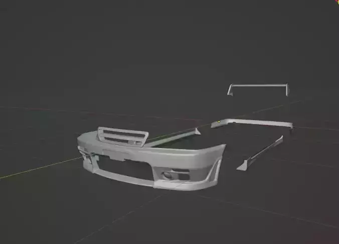 Toyota Chaser JZX100 TRD kit Low-poly 3D model