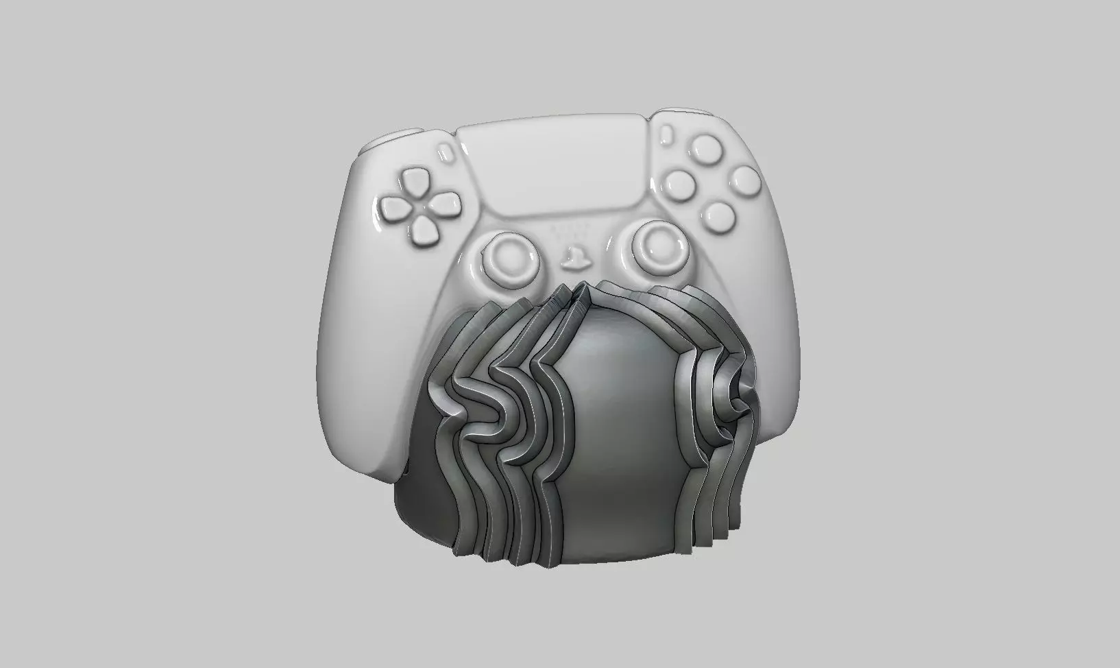 Ps5 controller stand modern abstract ps5controller holder 3D print model
