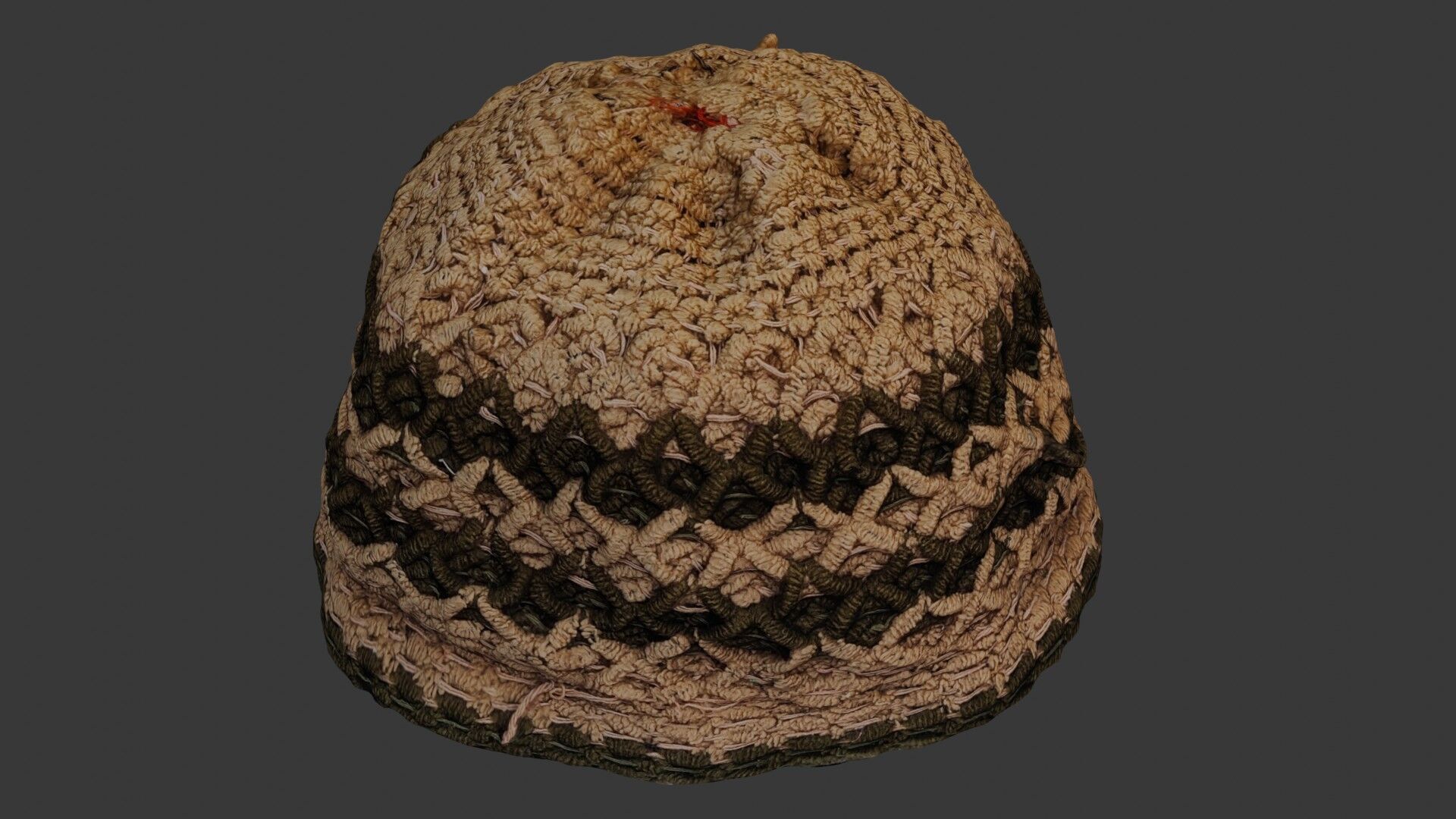 Handwoven Knit Cap 3D Scan Low-poly 3D model_1