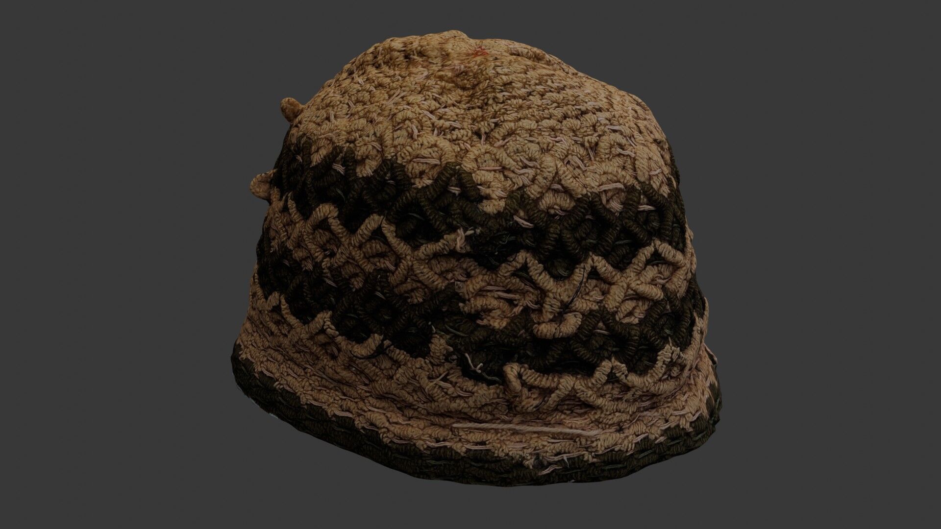 Handwoven Knit Cap 3D Scan Low-poly 3D model_6