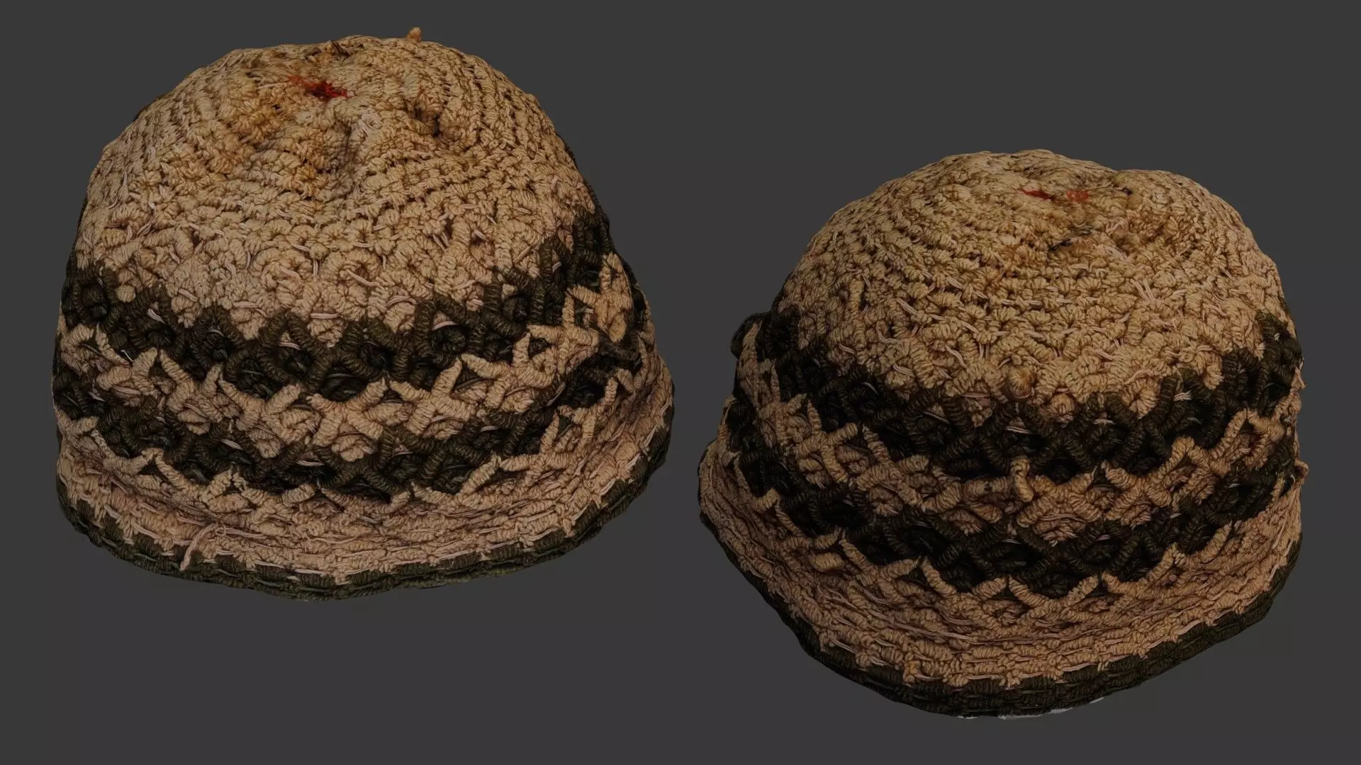 Handwoven Knit Cap 3D Scan Low-poly 3D model_0
