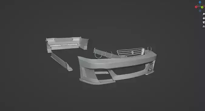 Toyota Chaser JZX100 Ryo Kit Low-poly 3D model