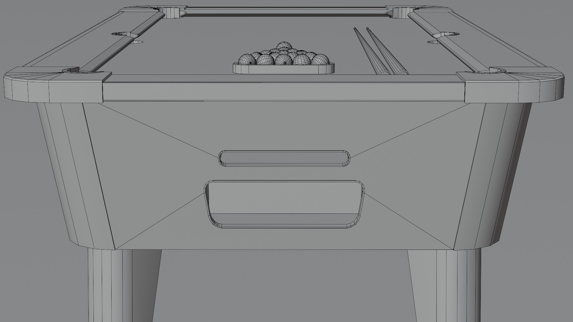 Game Ready Pool Table 3D Model Low-poly 3D model_12