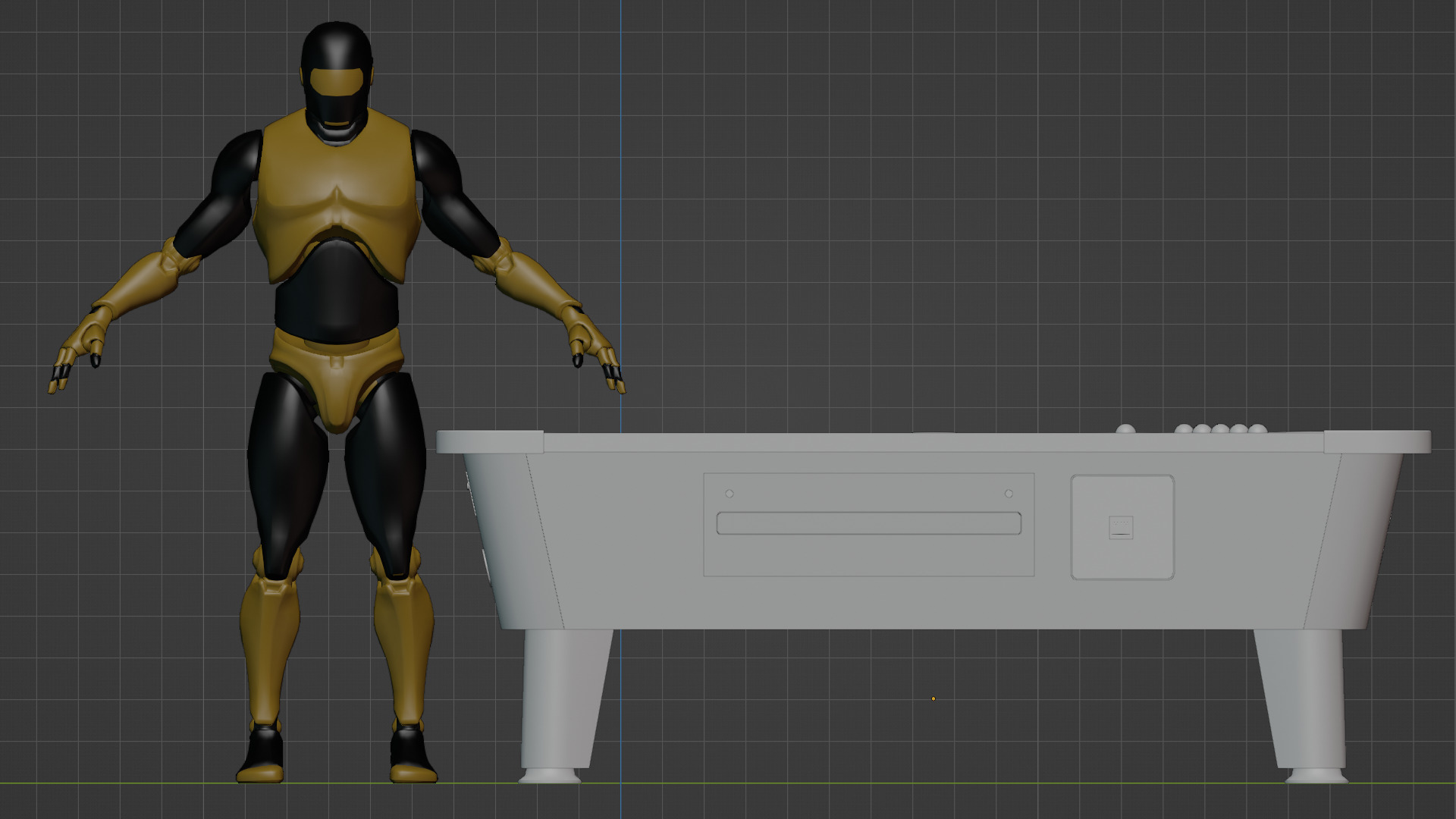 Game Ready Pool Table 3D Model Low-poly 3D model_14