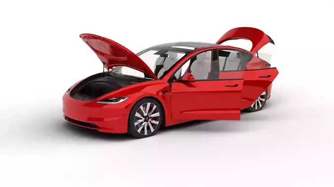 Tesla Model 3 2024 HQ 3d model 3D model