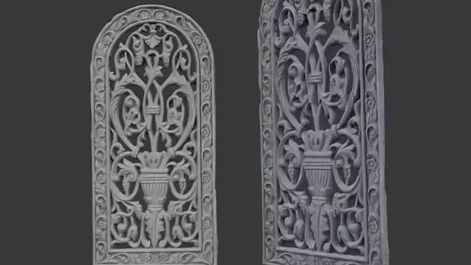  Ornate Decorative Grille 3D Scan