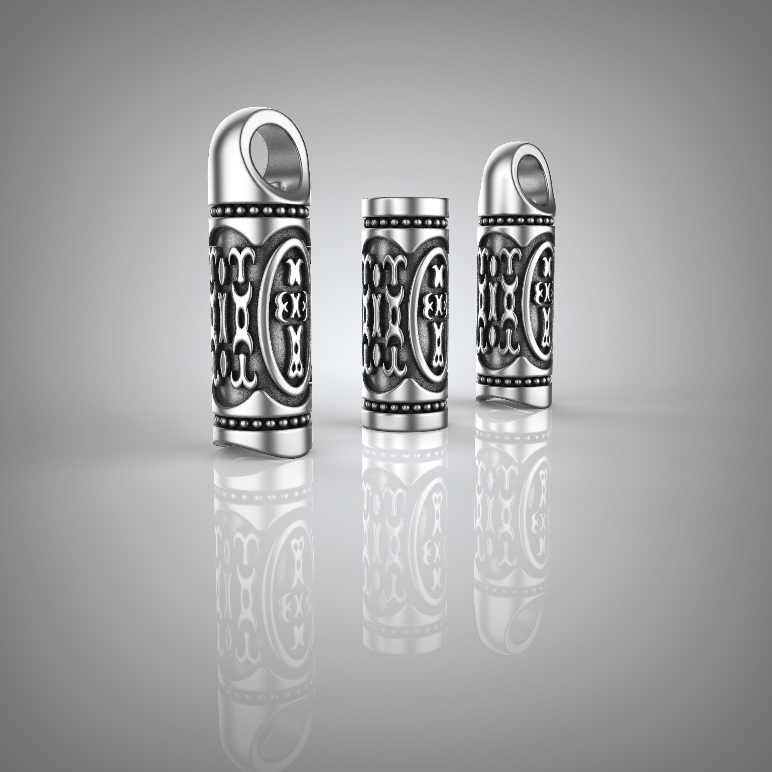 Rope bead sharm tube chain 3D print model_0