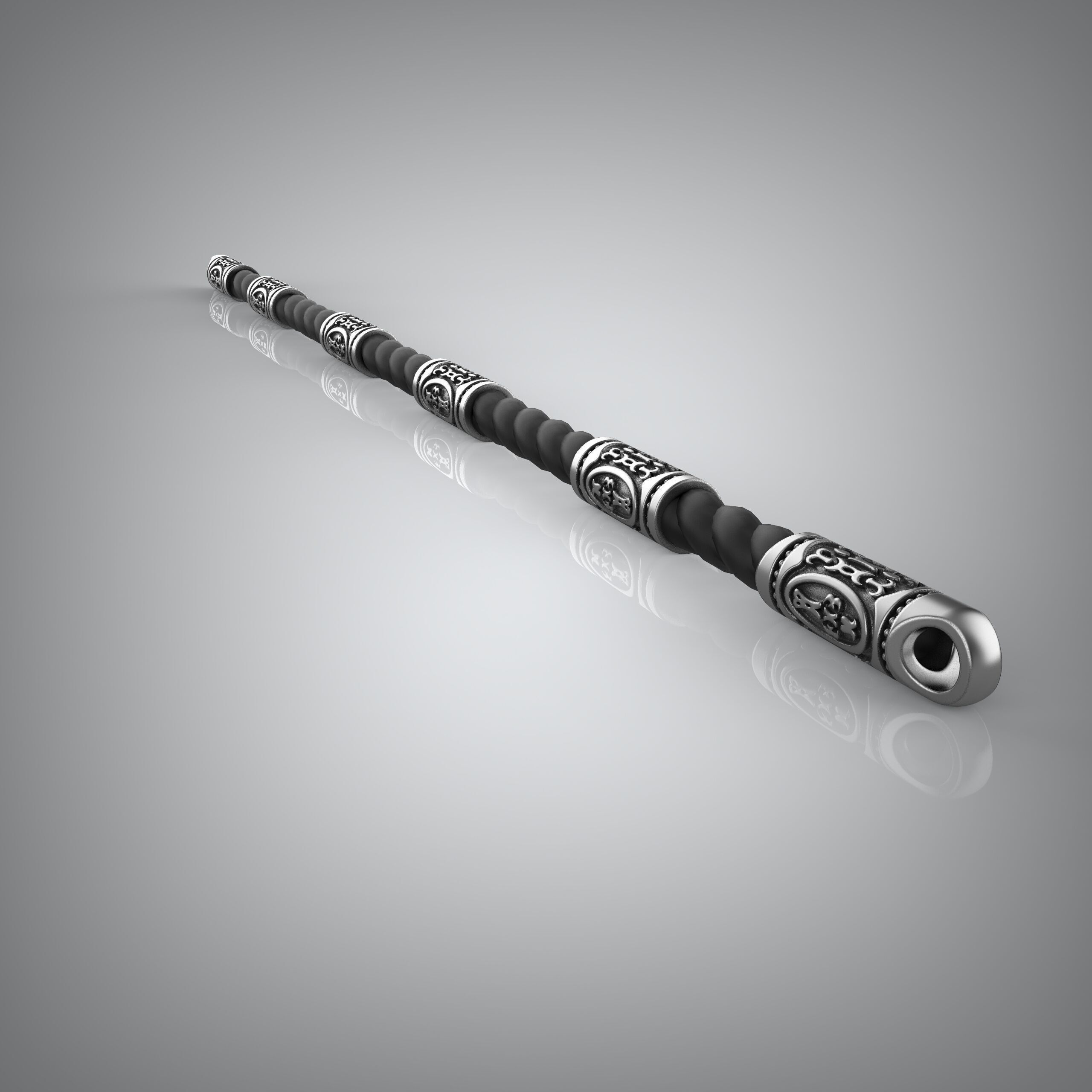 Rope bead sharm tube chain 3D print model_11