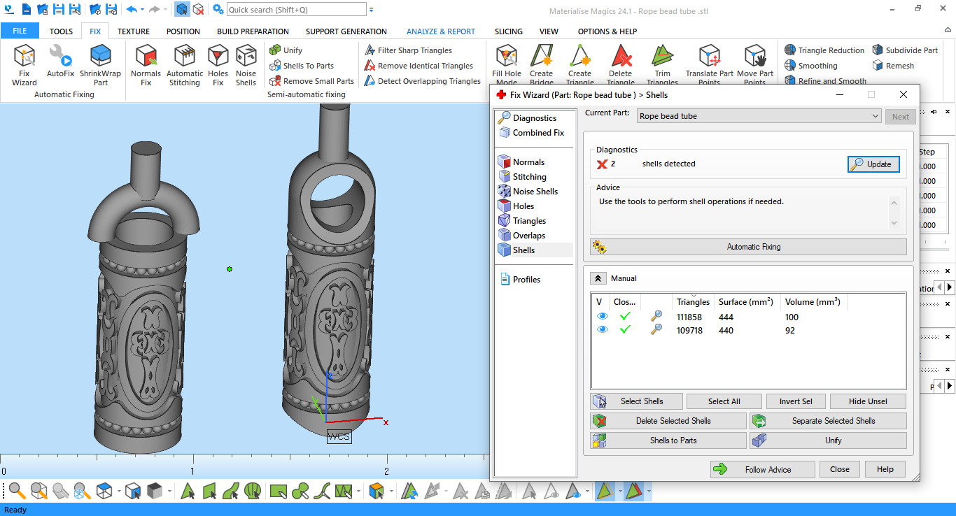 Rope bead sharm tube chain 3D print model_14