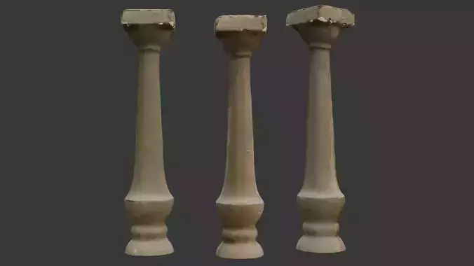 Classical Stone Baluster 3D Scan