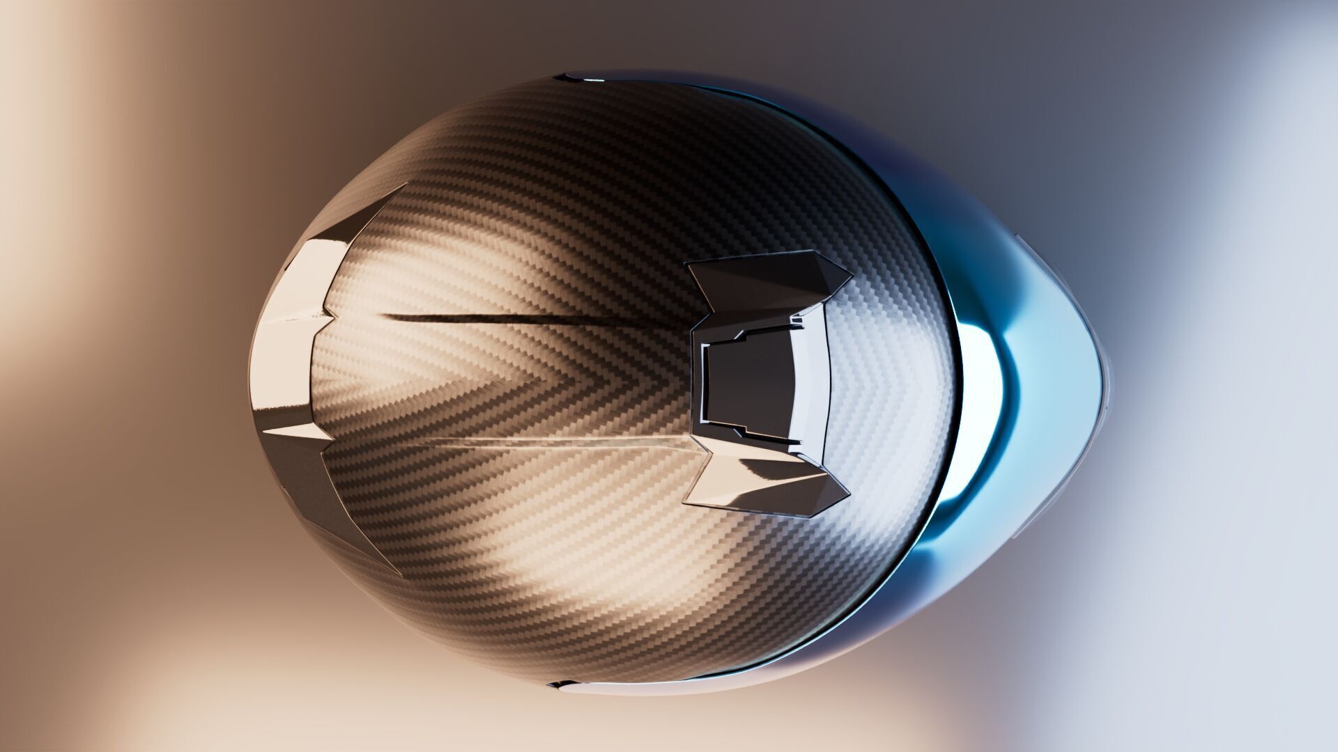 Motorcycle Helmet Low-poly 3D model_4