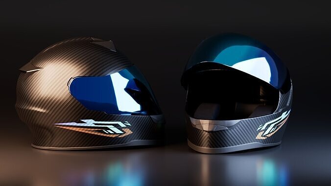 Motorcycle Helmet Low-poly 3D model