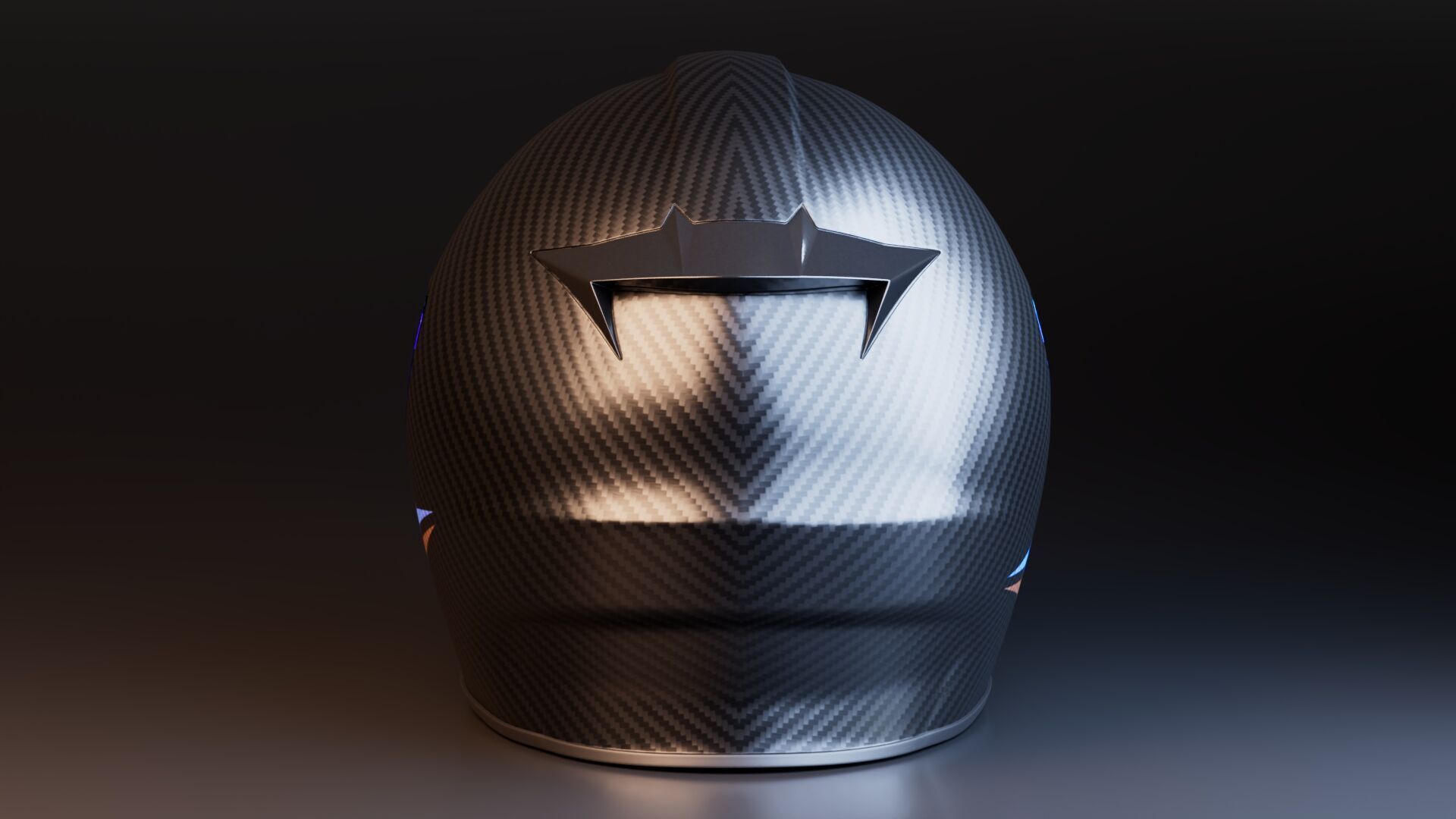 Motorcycle Helmet Low-poly 3D model_5