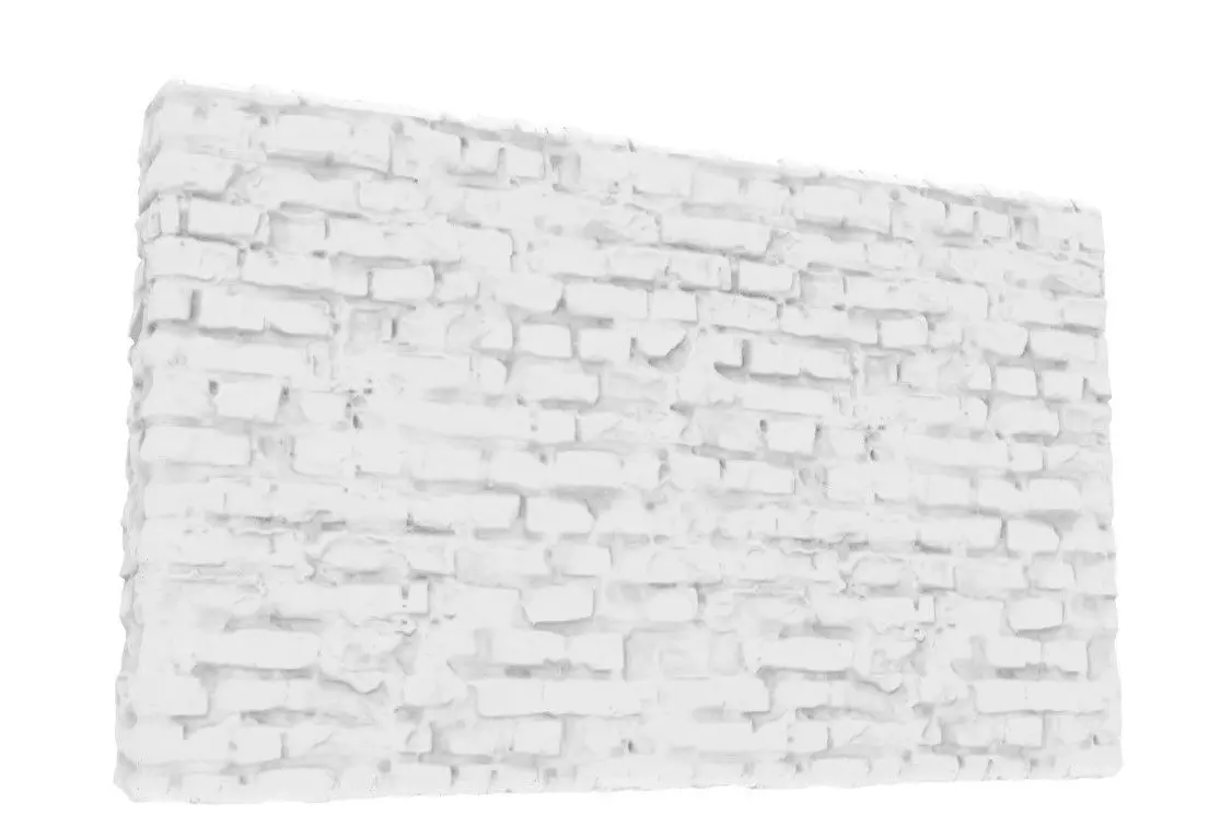 Brick wall Short Geometry only Free 3D model