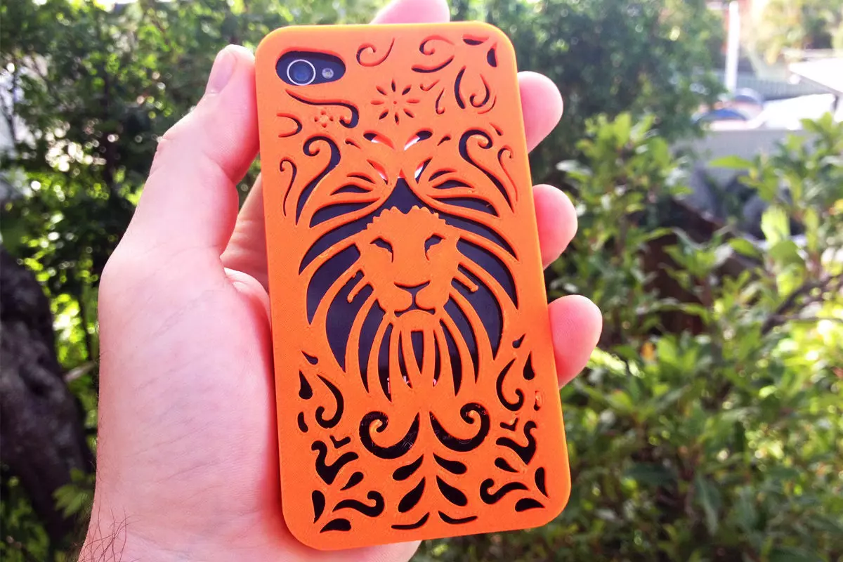 Tribal Lion Floral Iphone Case 4 4s 3D print model