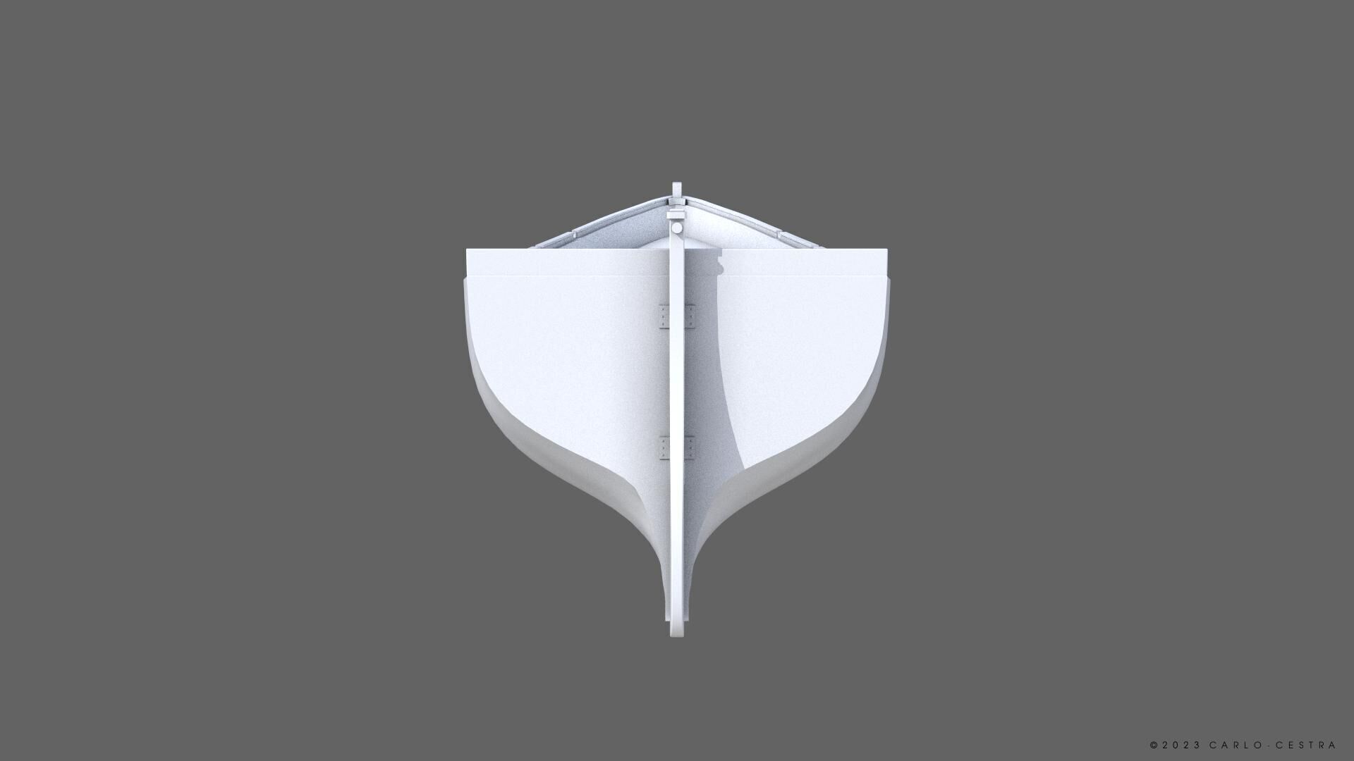 WW2 Italian 8m60cm Lifeboat Low-poly 3D model_20