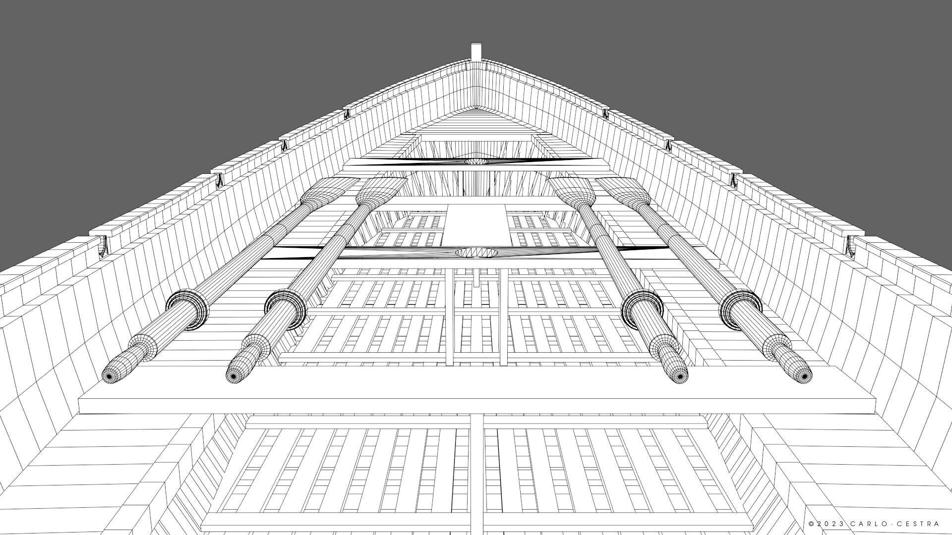 WW2 Italian 8m60cm Lifeboat Low-poly 3D model_35