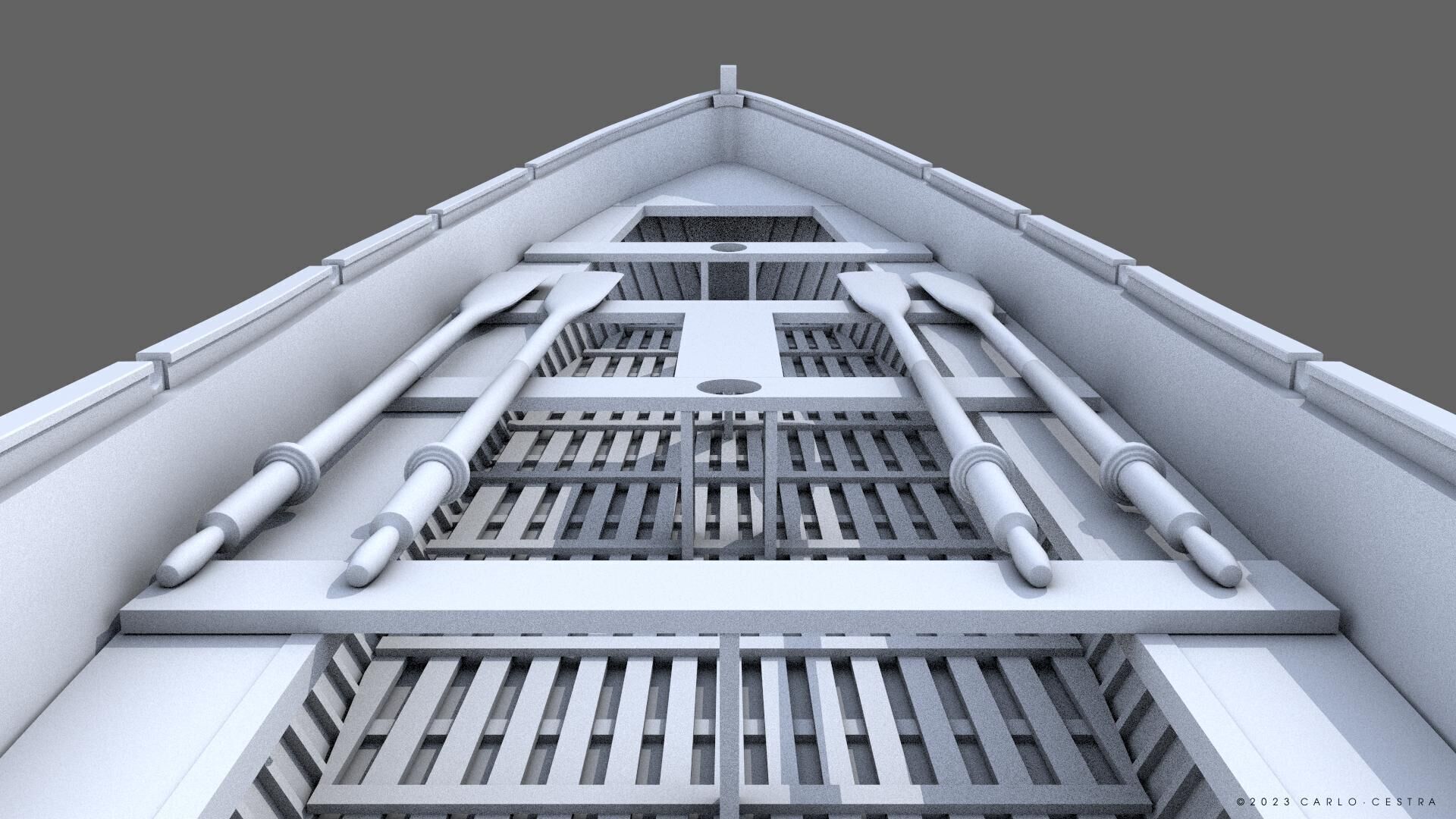 WW2 Italian 8m60cm Lifeboat Low-poly 3D model_29