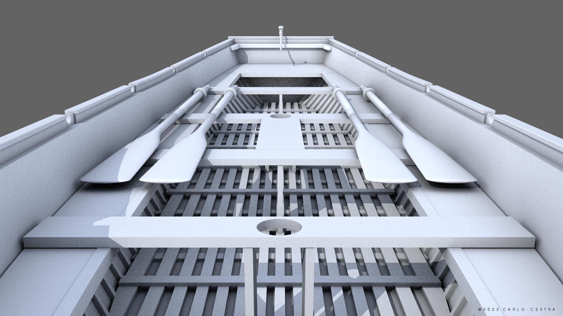 WW2 Italian 8m60cm Lifeboat Low-poly 3D model_24