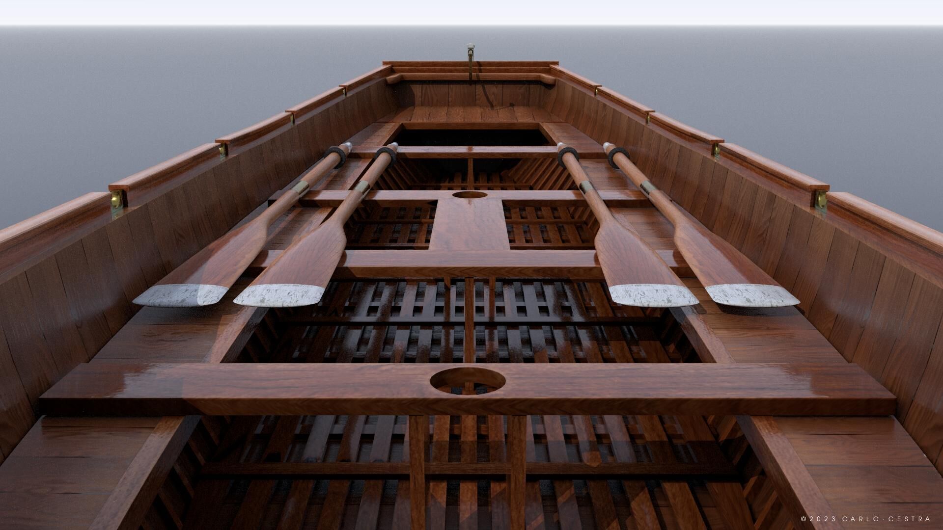 WW2 Italian 8m60cm Lifeboat Low-poly 3D model_3