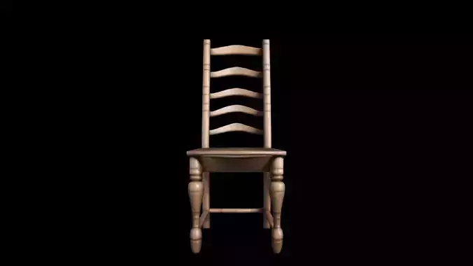 3d Model  Ladderback Chair Isolated On High Render