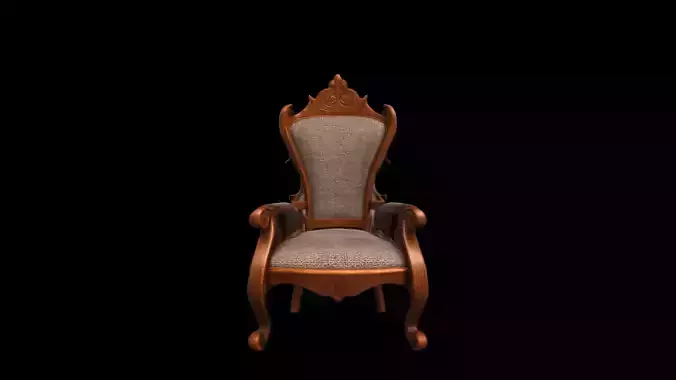 3d Model  Ladderback Chair Isolated On High Render