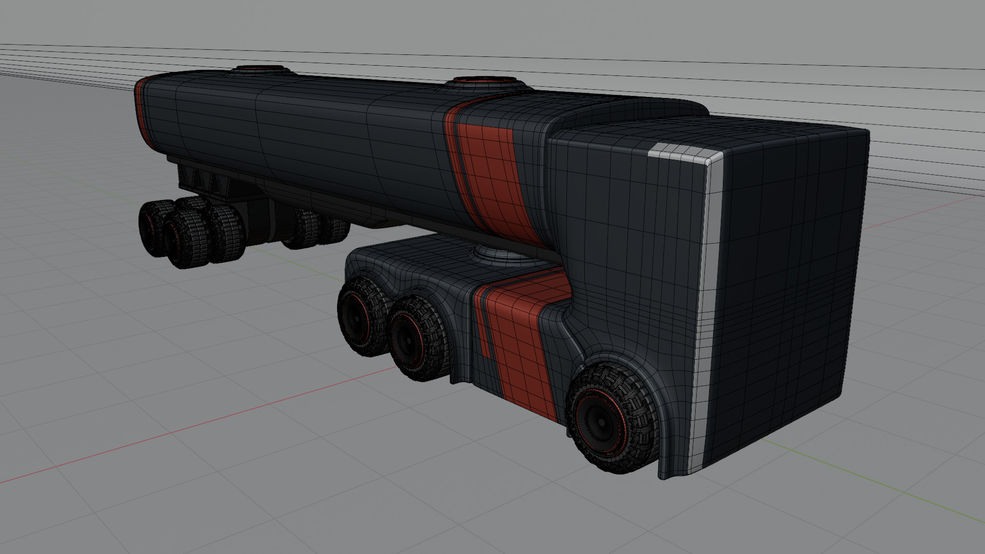 Sci-Fi Heavy Transport Truck 3D model_16