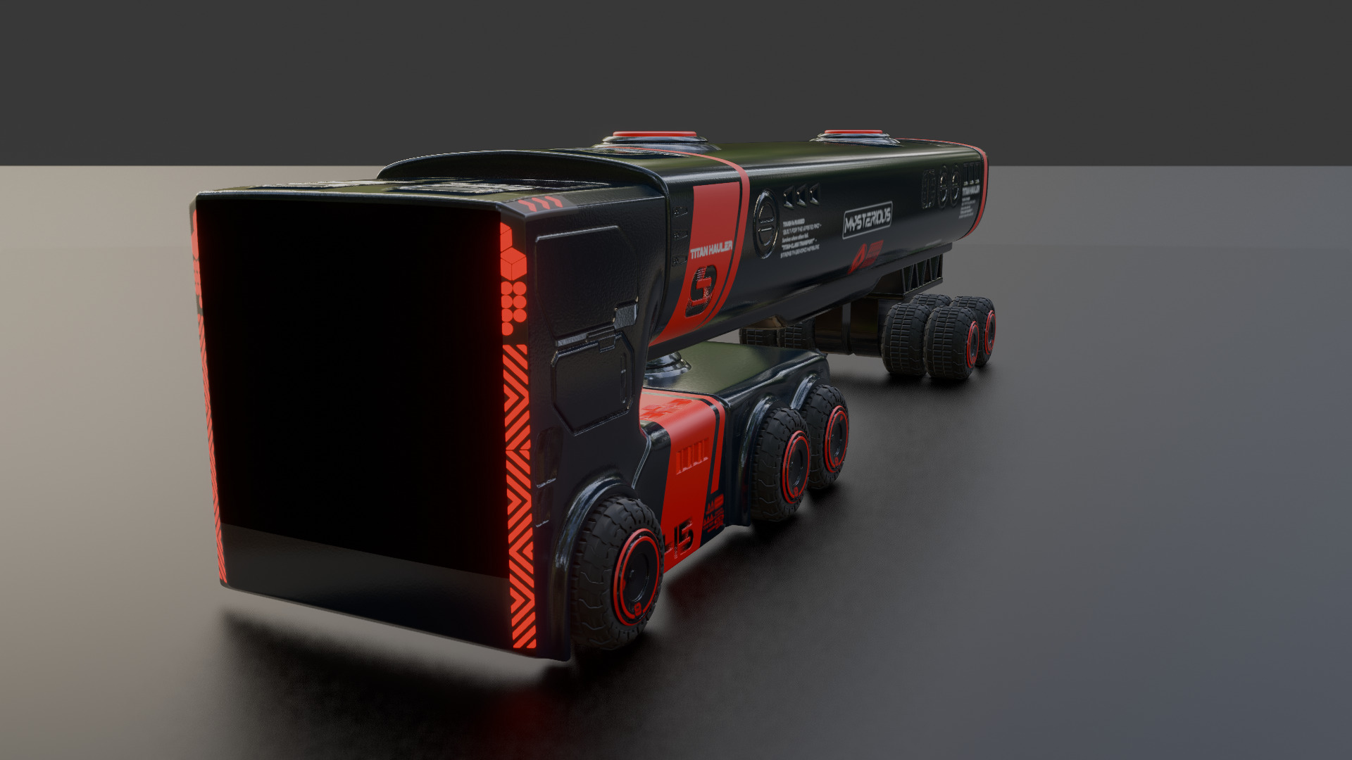 Sci-Fi Heavy Transport Truck 3D model_47