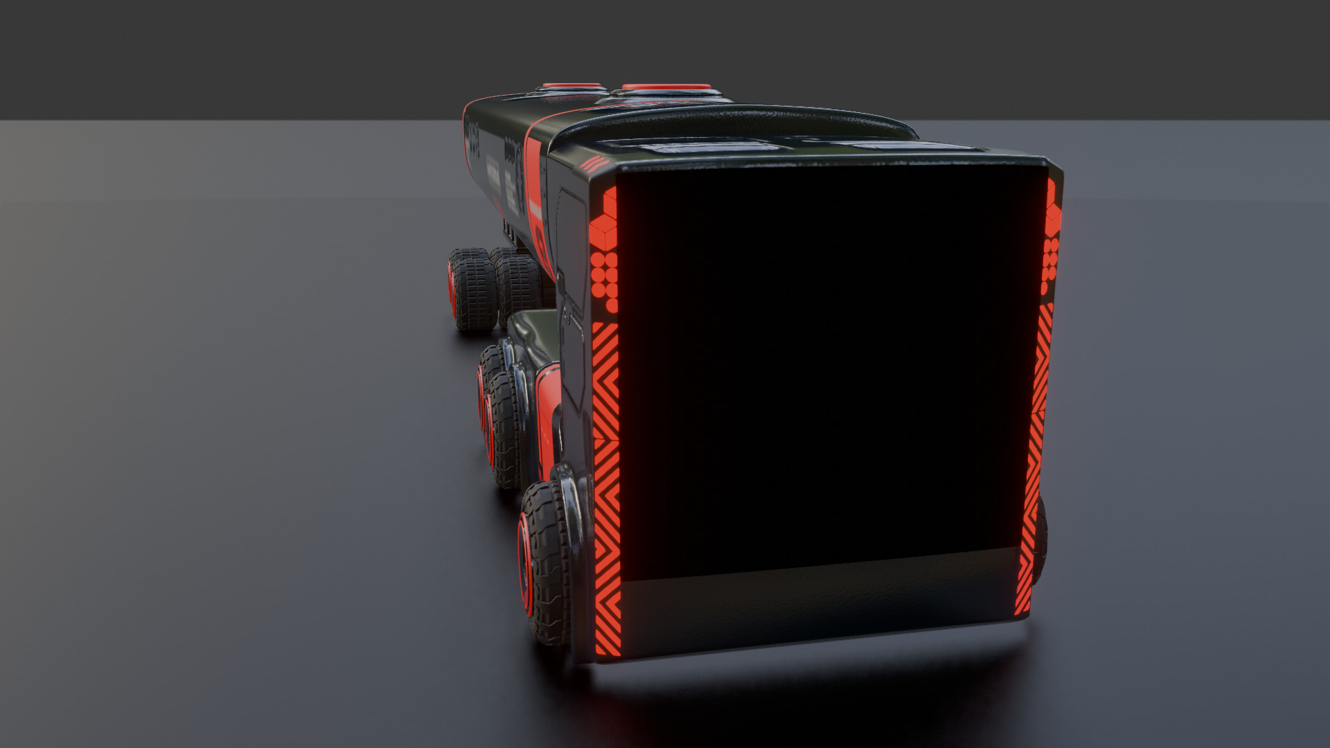 Sci-Fi Heavy Transport Truck 3D model_31