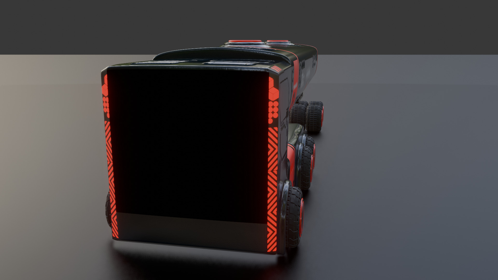 Sci-Fi Heavy Transport Truck 3D model_39