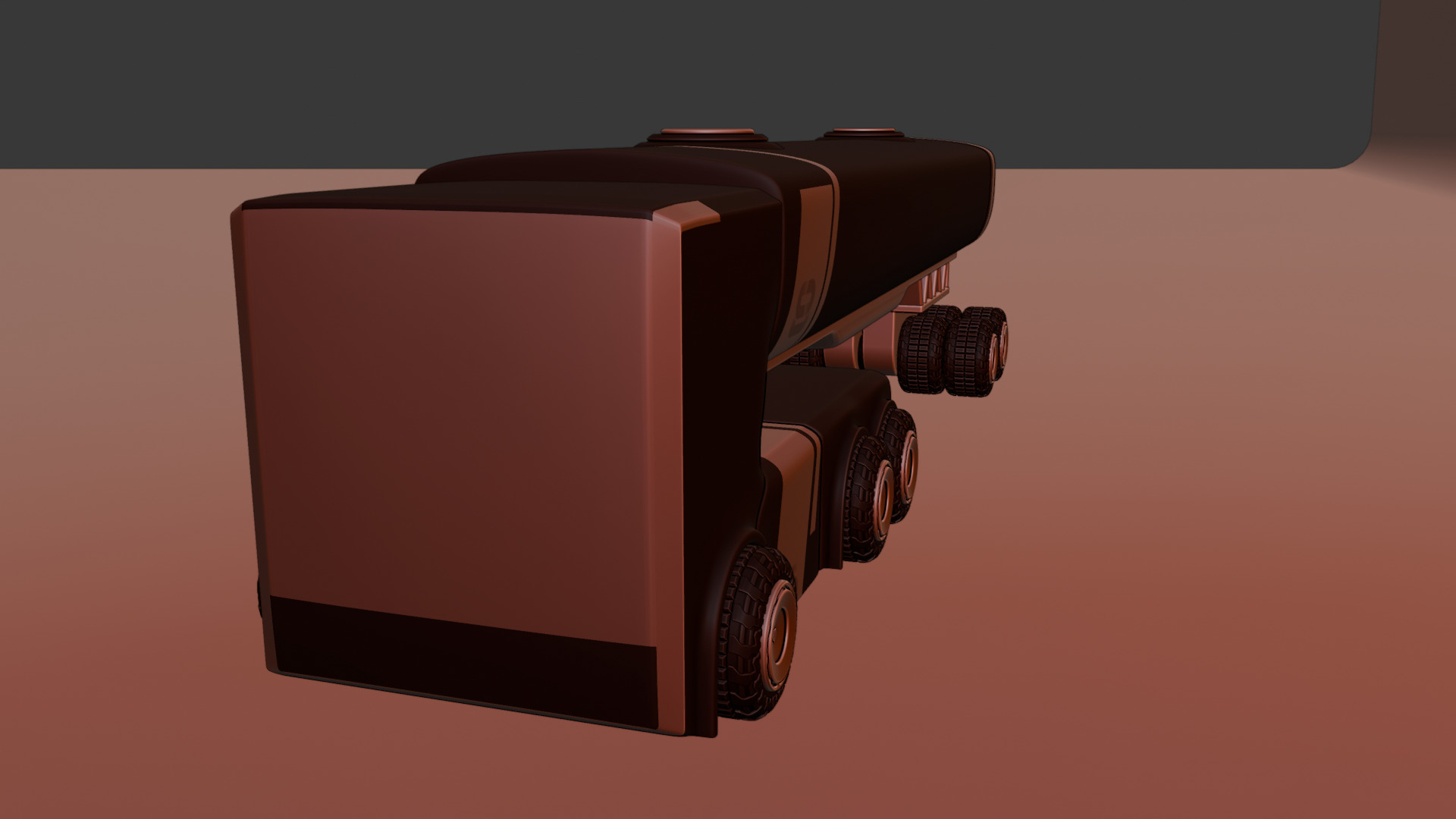 Sci-Fi Heavy Transport Truck 3D model_42