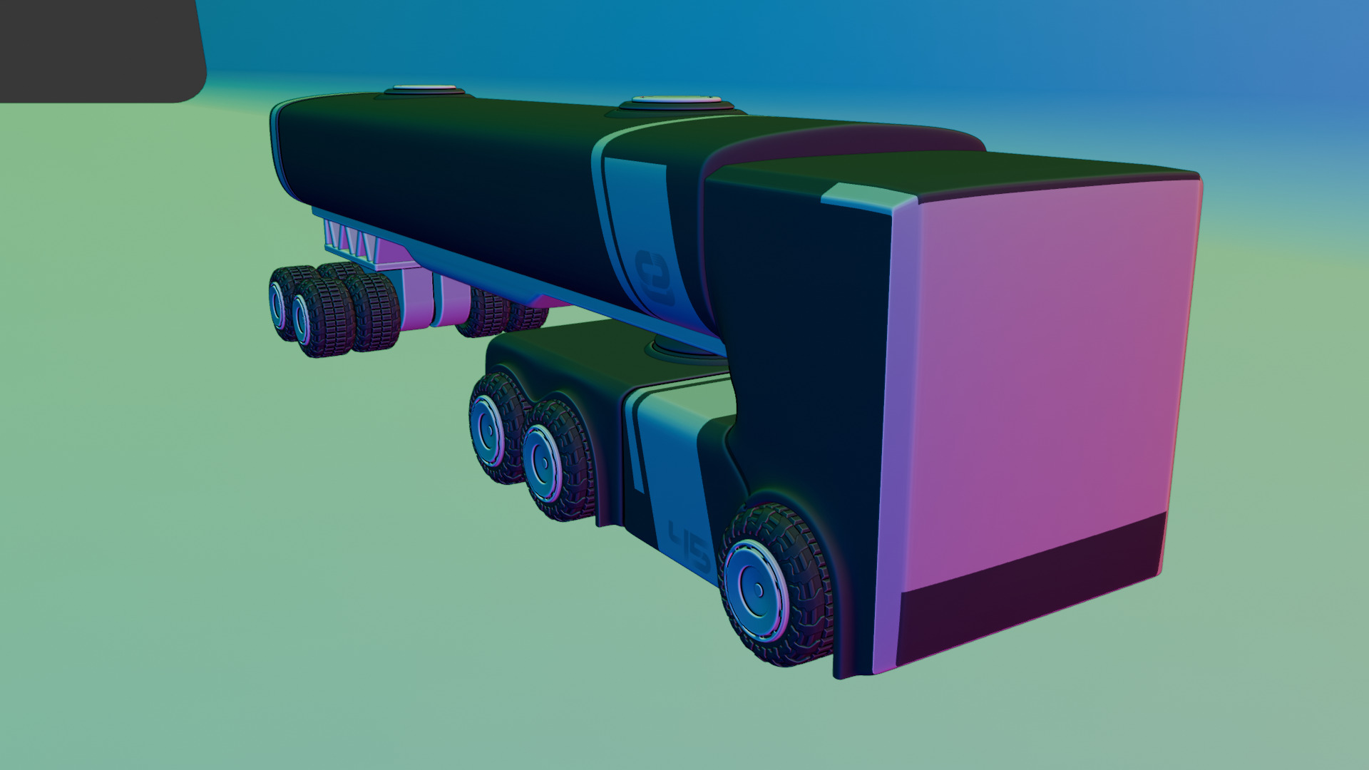 Sci-Fi Heavy Transport Truck 3D model_20