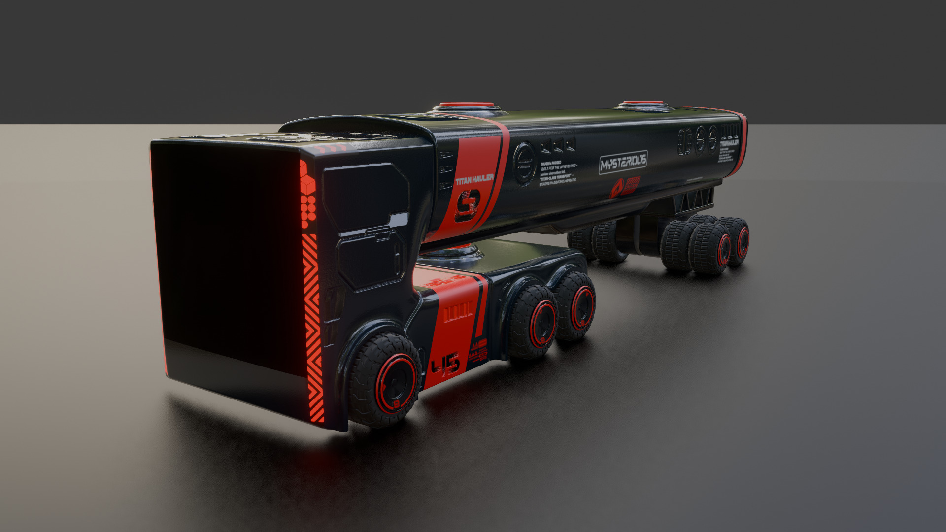 Sci-Fi Heavy Transport Truck 3D model_51