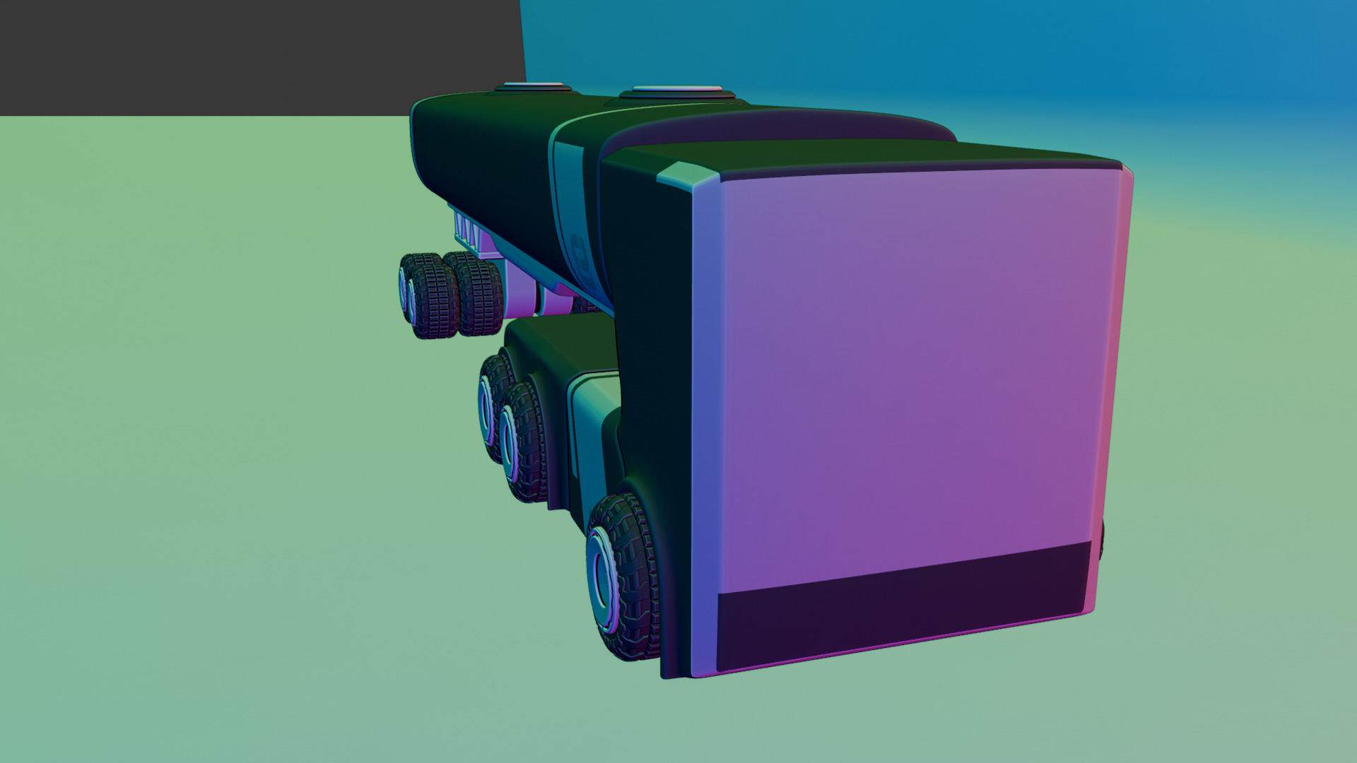 Sci-Fi Heavy Transport Truck 3D model_28