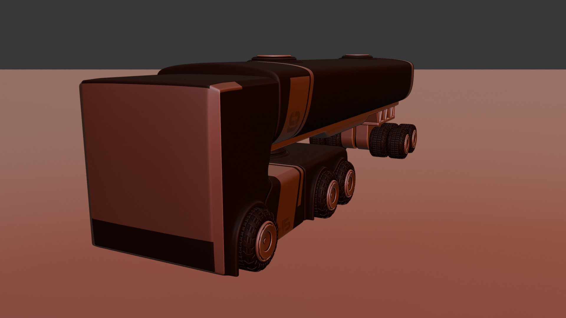 Sci-Fi Heavy Transport Truck 3D model_46