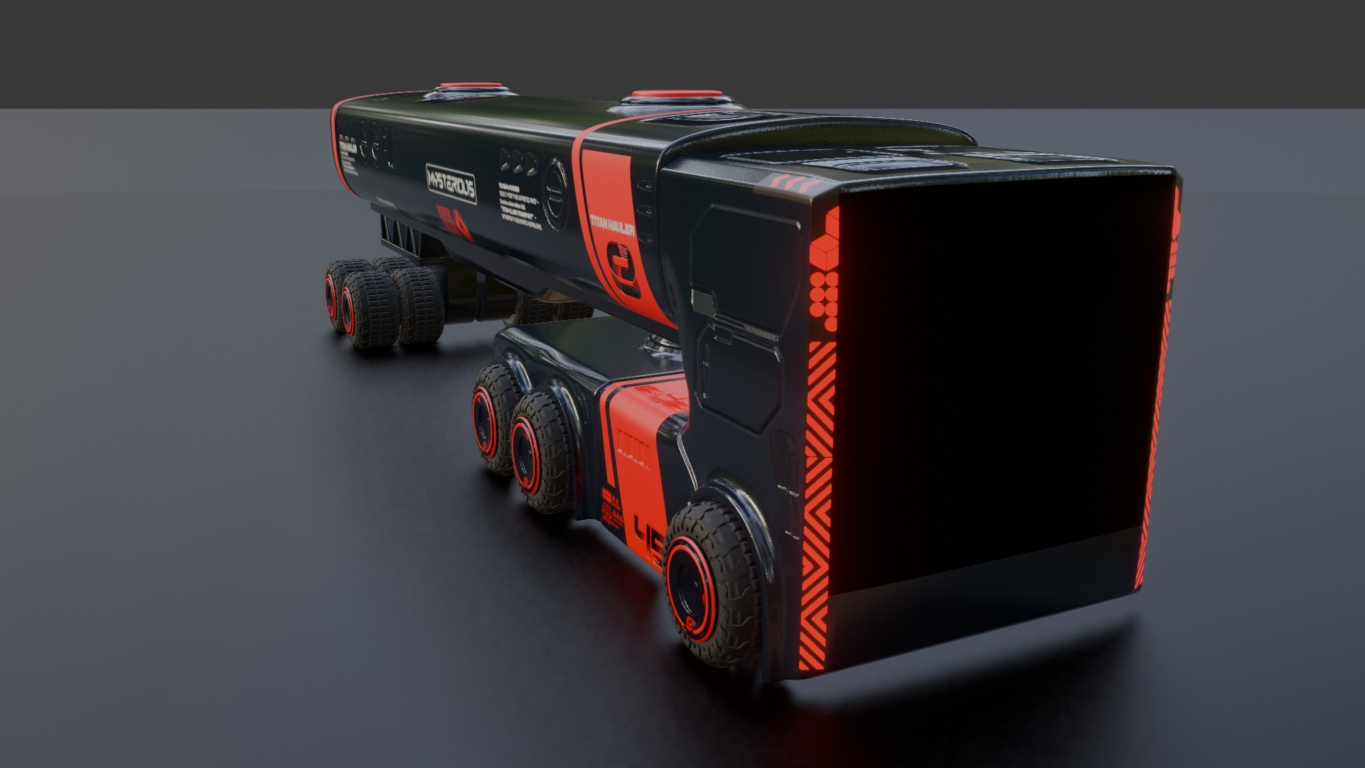 Sci-Fi Heavy Transport Truck 3D model_25