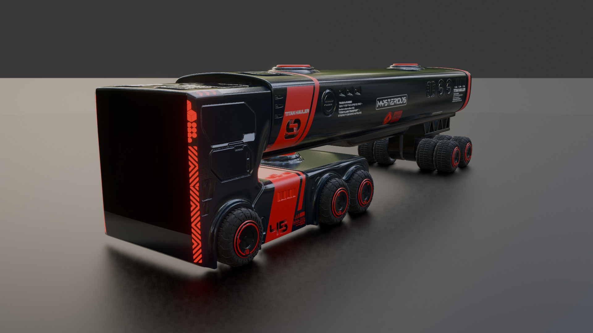 Sci-Fi Heavy Transport Truck 3D model_53