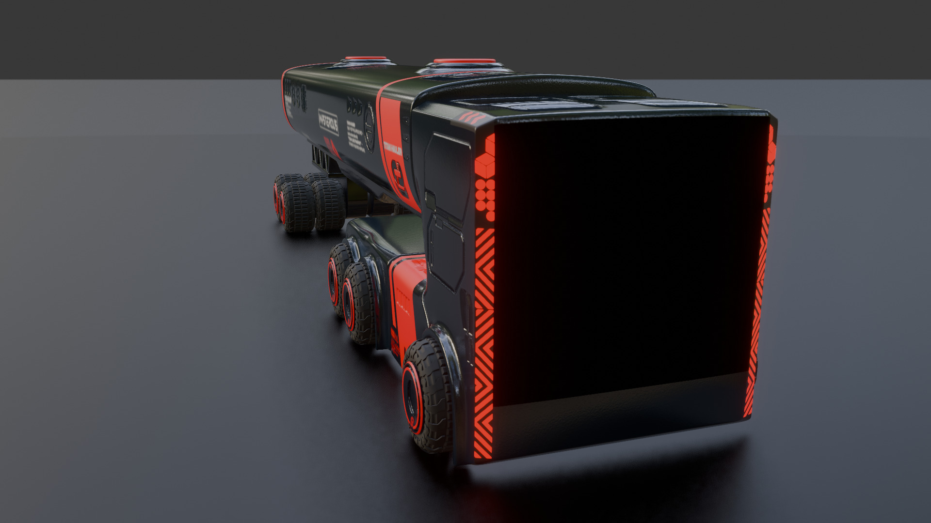 Sci-Fi Heavy Transport Truck 3D model_29