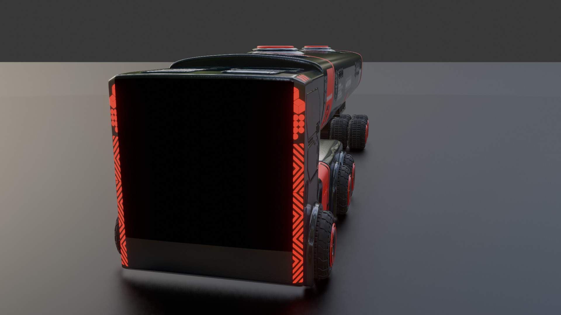 Sci-Fi Heavy Transport Truck 3D model_41