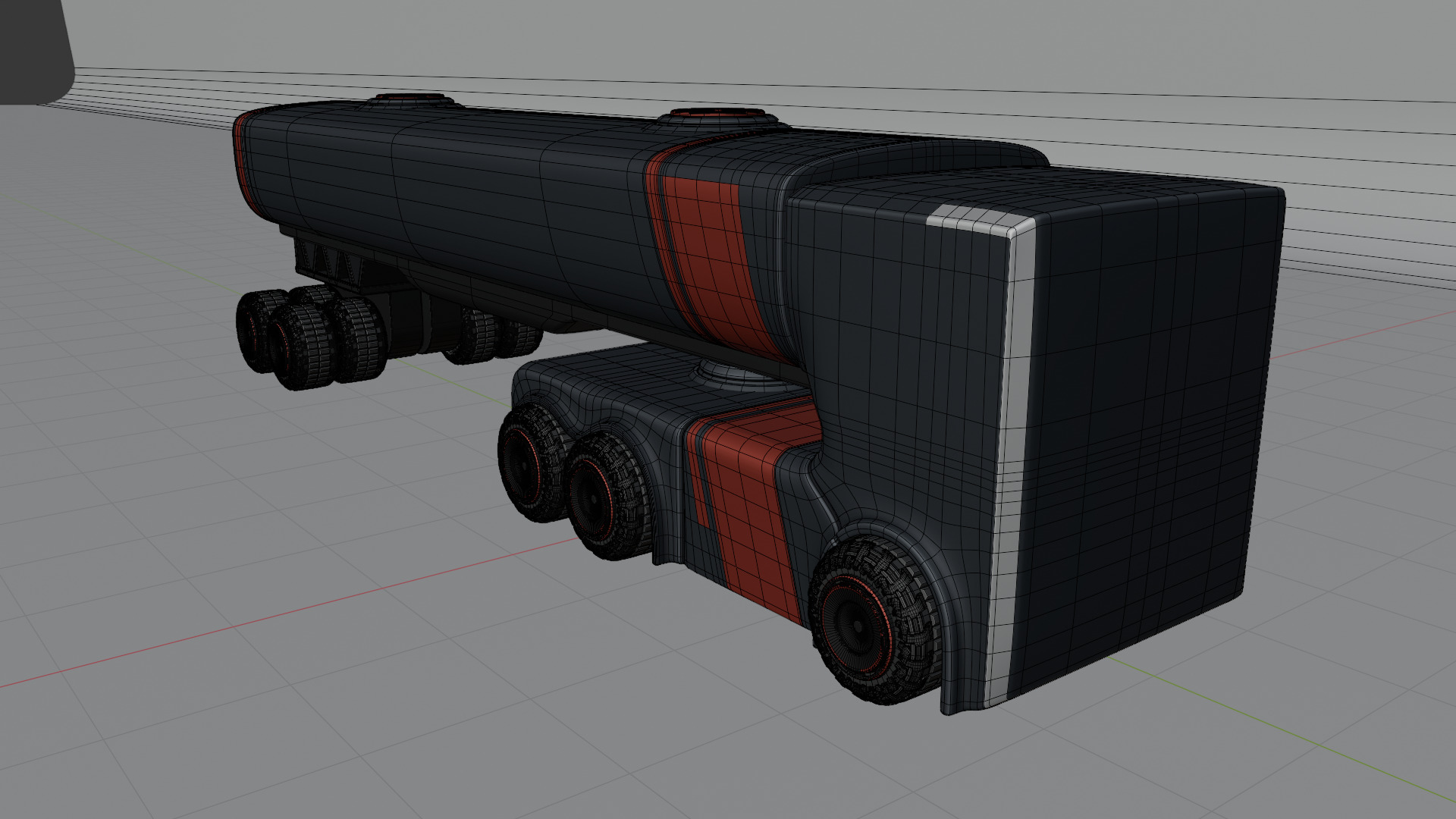 Sci-Fi Heavy Transport Truck 3D model_18
