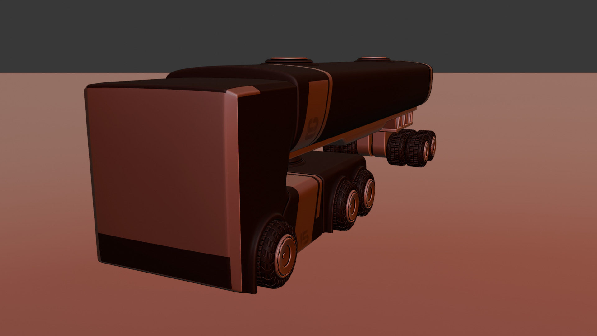 Sci-Fi Heavy Transport Truck 3D model_44