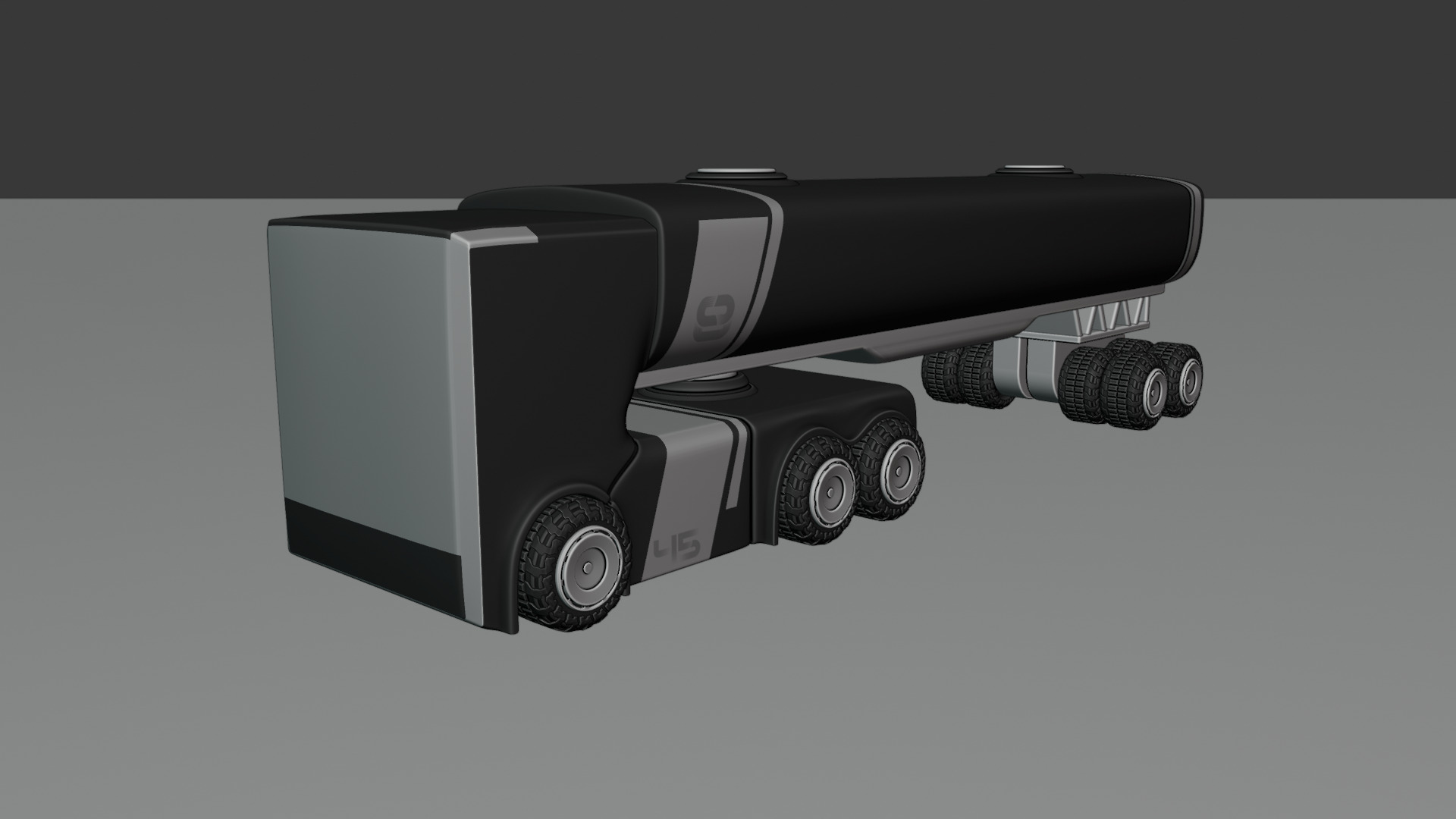 Sci-Fi Heavy Transport Truck 3D model_58