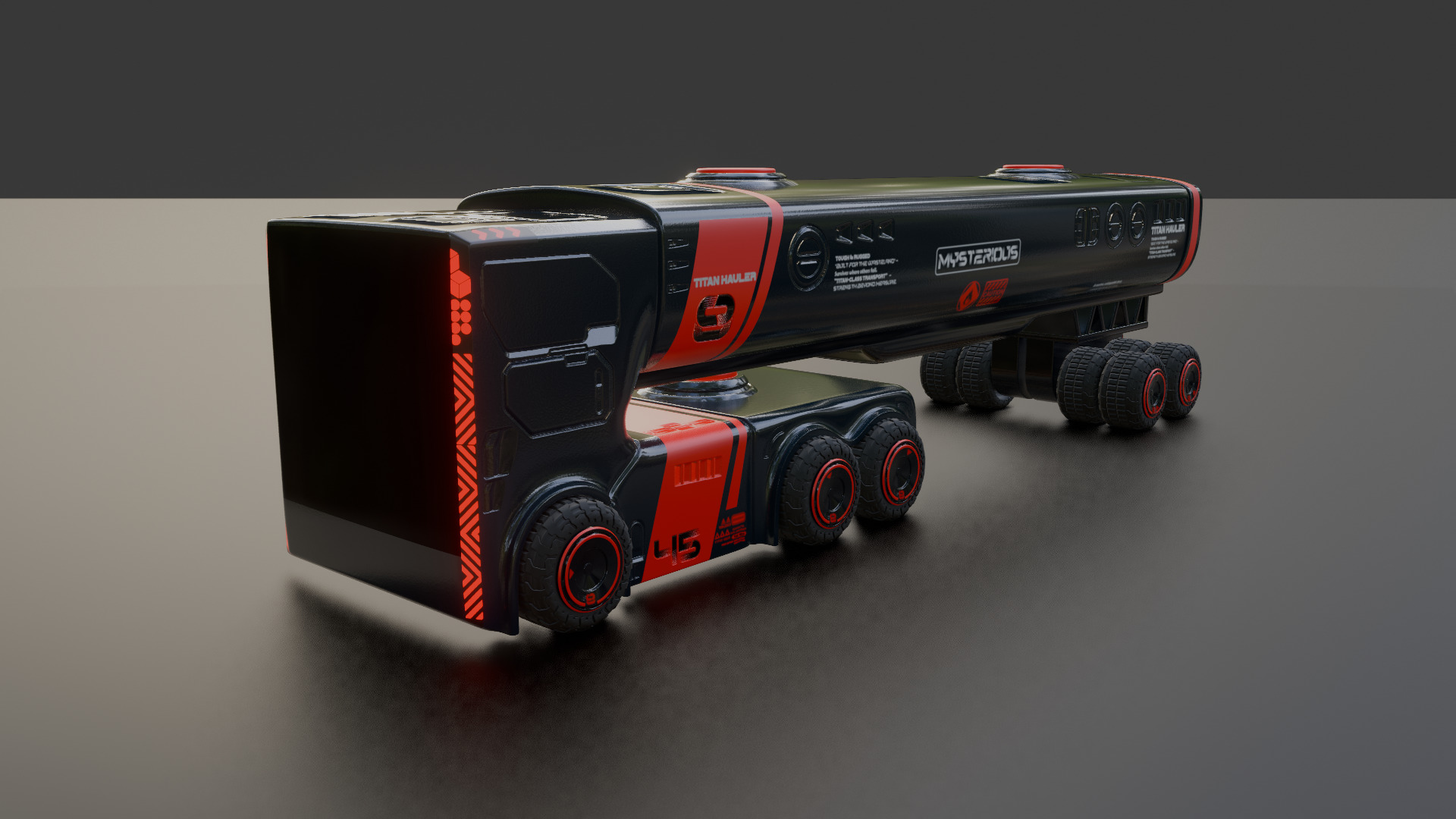 Sci-Fi Heavy Transport Truck 3D model_57