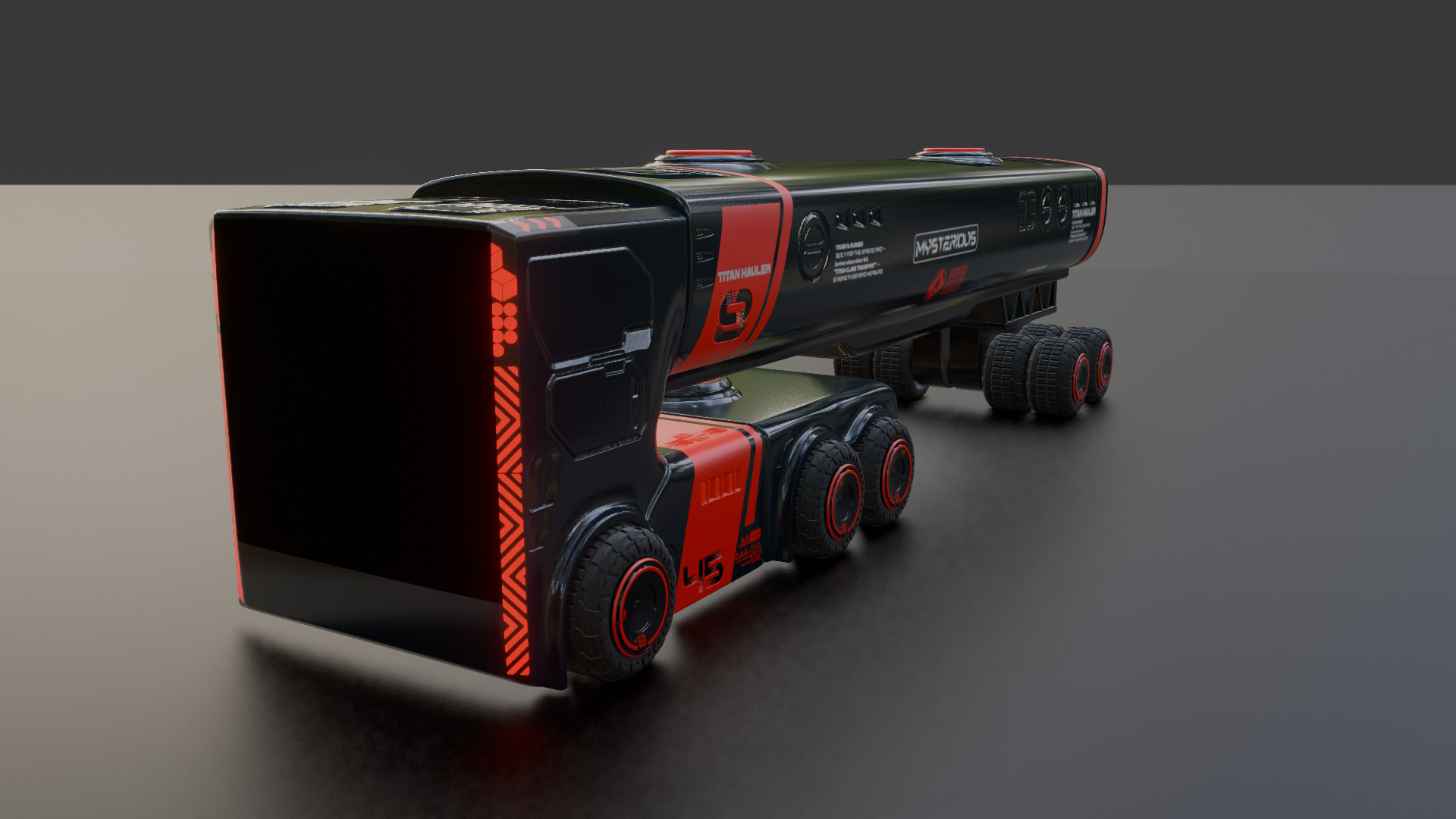 Sci-Fi Heavy Transport Truck 3D model_49