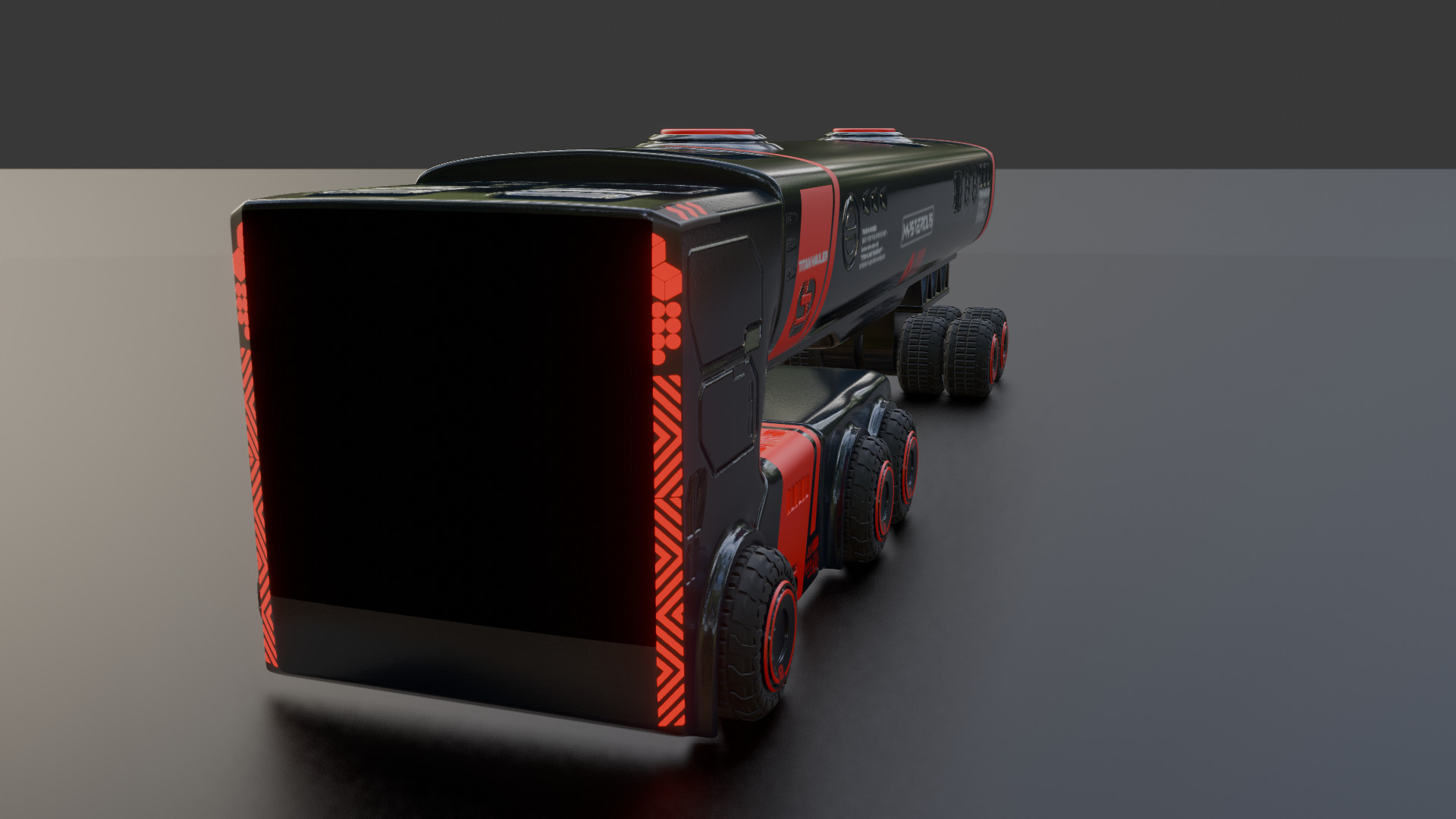 Sci-Fi Heavy Transport Truck 3D model_43