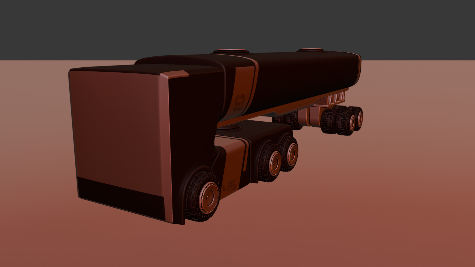 Sci-Fi Heavy Transport Truck 3D model_48