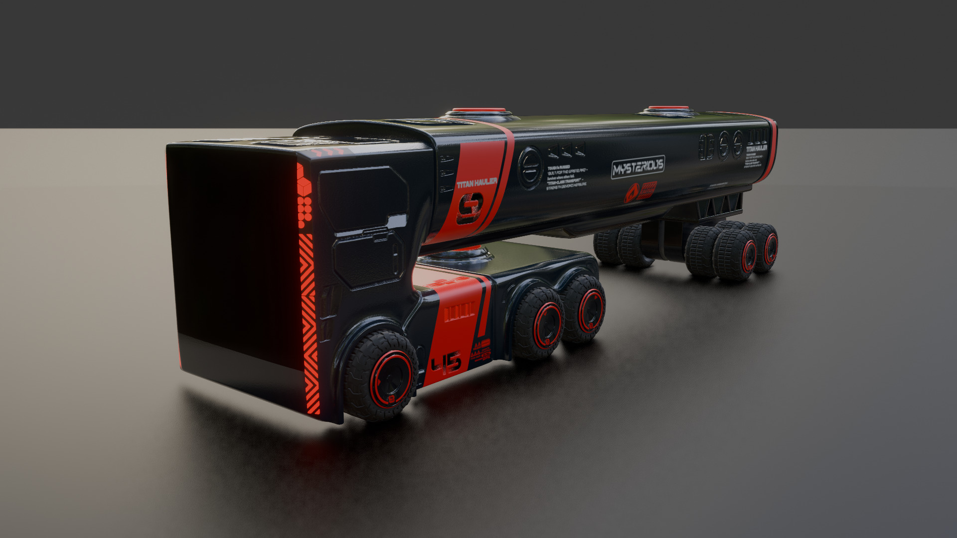 Sci-Fi Heavy Transport Truck 3D model_55
