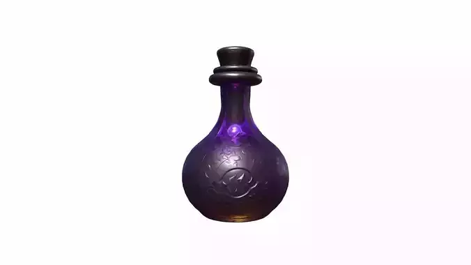 3d Model Laboratory Scene With Glowing Mystic Essence Potion