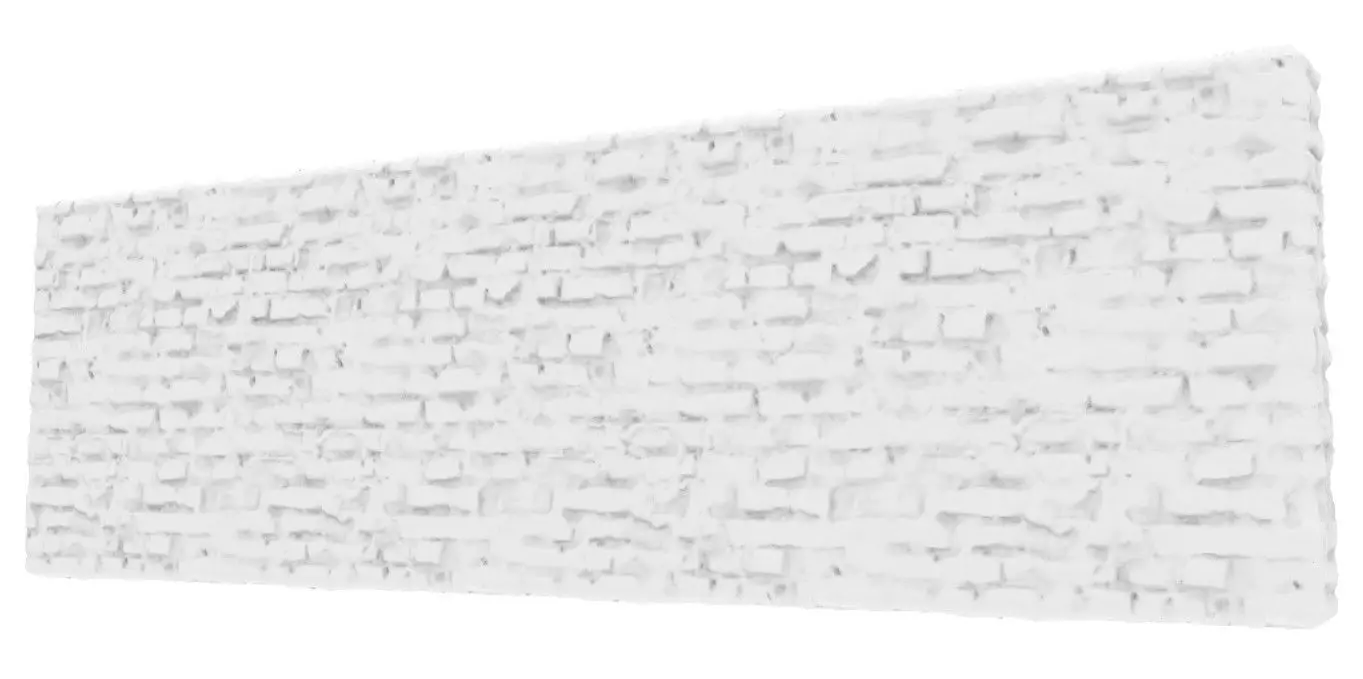 Brick Wall Long Geometry only Free 3D model